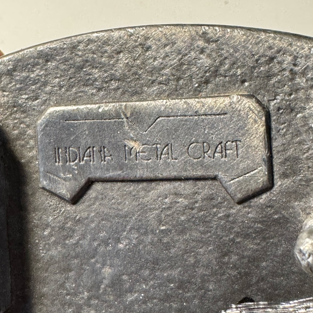 Vintage 1970s Capitol Records Rock Men’s Indiana Metal Craft Belt Buckle RARE - Picture 3 of 6